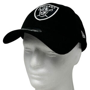 Las Vegas Raiders Hat Cap NFL Football New Era 9Forty 6 Panel Strapback Black